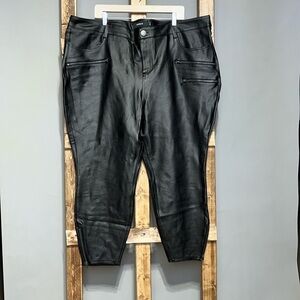 Torrid black faux leather pants. Size 26. EUC.